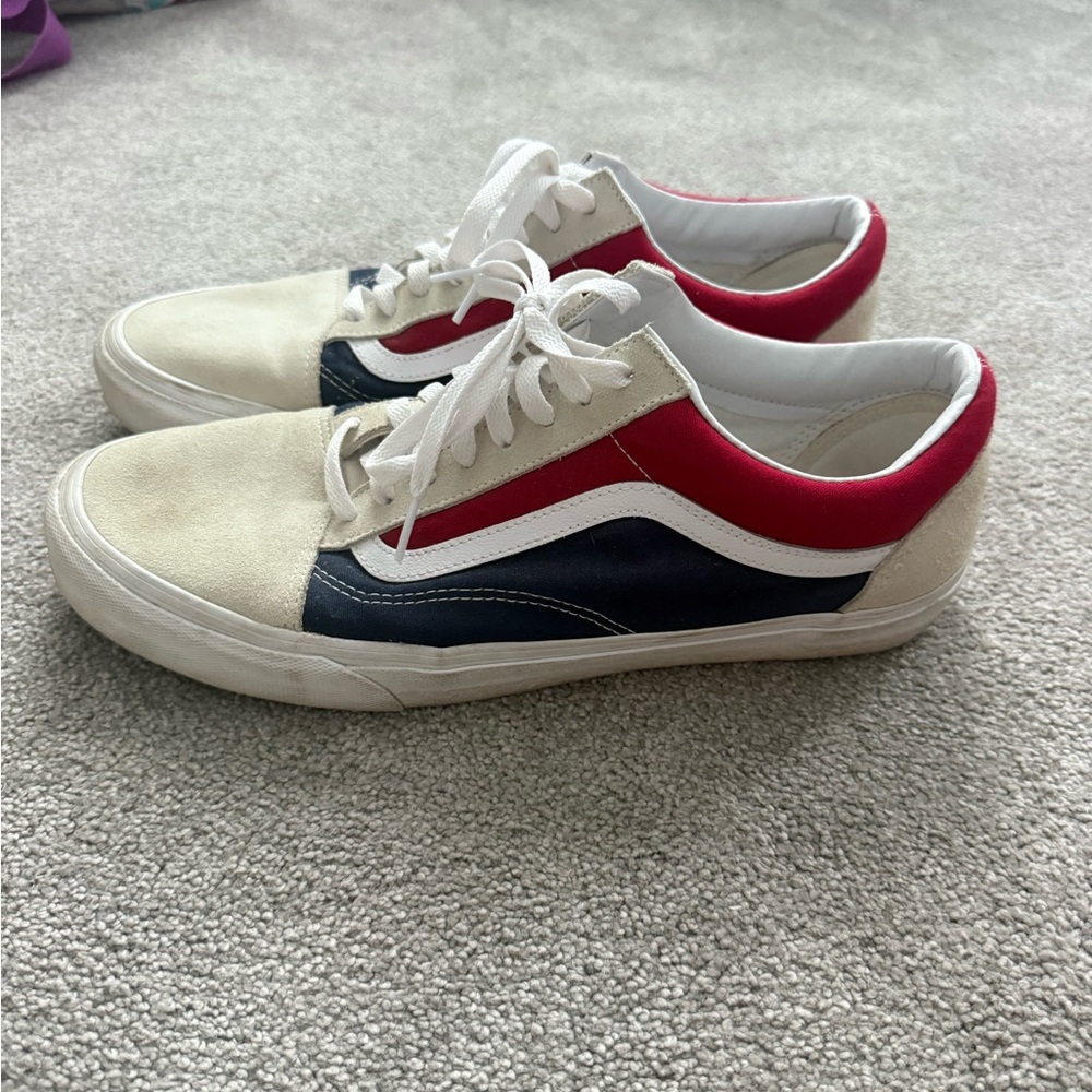 Men’s vans old skool size 13 red white and blue